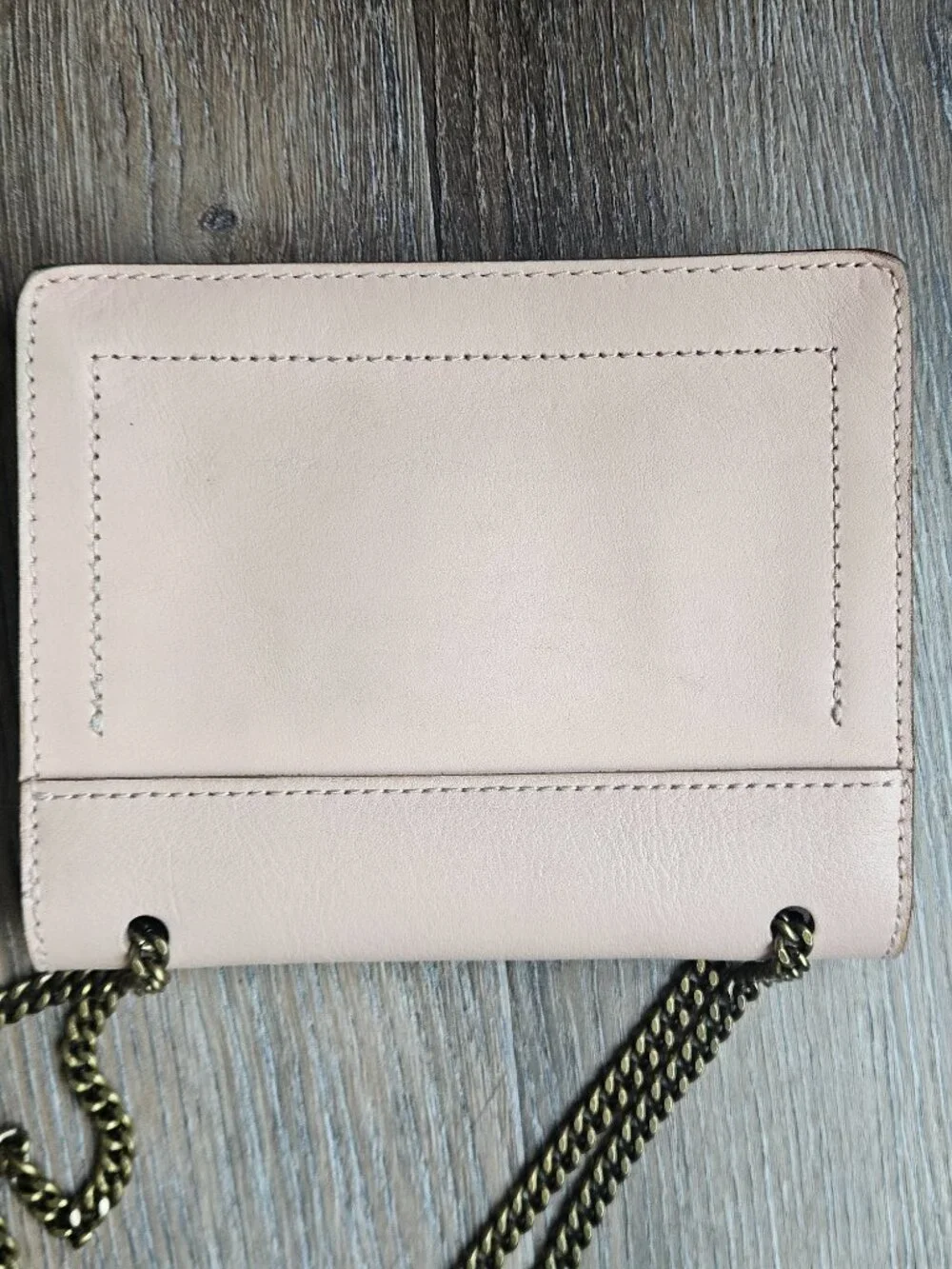 Madewell pale pink peach mini leather adjustable strap shoulder crossbody purse